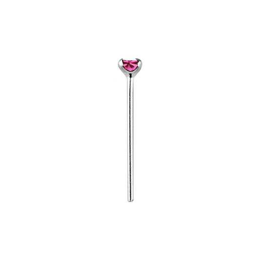 Sterling Silver Rose Claw Nose Stud