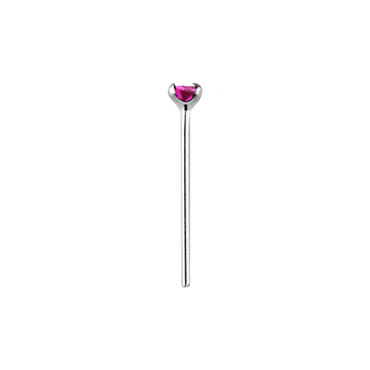 Sterling Silver Fuchsia Claw Nose Stud